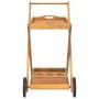 Carrito camarera madera maciza de acacia 54x87x90 cm