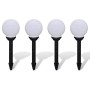 Lámparas de camino de jardín 4 uds LED 15 cm con pincho