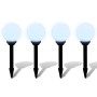 Lámparas de camino de jardín 4 uds LED 15 cm con pincho