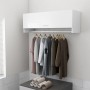 Armario de madera contrachapada blanco brillante 100x32,5x35 cm