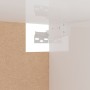 Armario de madera contrachapada blanco brillante 100x32,5x35 cm