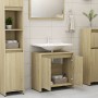 Armario de baño madera contrachapada color roble 60x33x61 cm