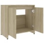 Armario de baño madera contrachapada color roble 60x33x61 cm