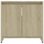 Armario de baño madera contrachapada color roble 60x33x61 cm