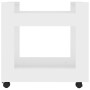 Carrito de escritorio madera contrachapada blanco 60x45x60 cm