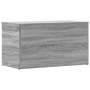 Baúl de almacenaje madera contrachapada gris Sonoma 84x42x46 cm