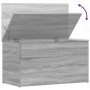 Baúl de almacenaje madera contrachapada gris Sonoma 84x42x46 cm