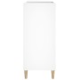 Mueble para discos madera contrachapada blanco 84,5x38x89 cm