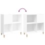 Mueble para discos madera contrachapada blanco 84,5x38x89 cm