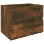 Mueble de lavabo contrachapado roble ahumado 60x38,5x45 cm