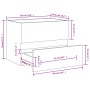 Mueble de lavabo contrachapado roble ahumado 60x38,5x45 cm