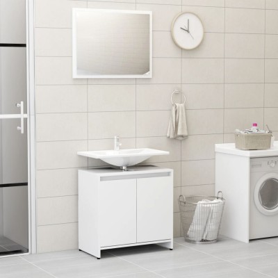 Conjunto de muebles de baño madera contrachapada blanco