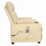 Sillón de masaje elevable tela color crema