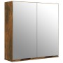 Set de muebles baño 3 pzas madera contrachapada roble ahumado