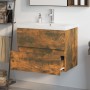 Mueble de baño con lavabo madera contrachapada roble ahumado