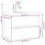 Mueble de baño con lavabo madera contrachapada roble ahumado