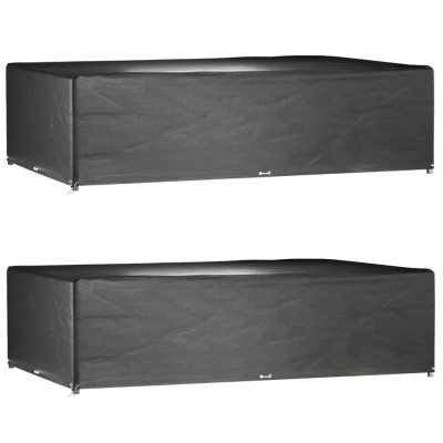 Fundas muebles jardín 2 uds 16 ojales rectangular 325x205x90 cm