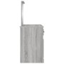 Tocador con espejo color gris Sonoma 130x50x132,5 cm