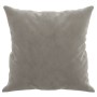 Cojines decorativos 2 uds terciopelo gris claro 40x40 cm