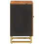 Mueble de baño madera maciza mango marrón y negro 38x33,5x58 cm
