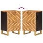 Mueble de baño madera maciza mango marrón y negro 38x33,5x58 cm