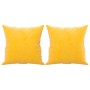 Cojines decorativos 2 uds terciopelo amarillo 40x40 cm