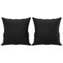 Cojines decorativos 2 uds cuero sintético negro 40x40 cm