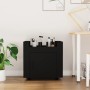 Carrito de escritorio madera contrachapada negro 60x45x60 cm