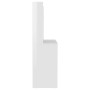 Tocador de maquillaje luces LED MDF blanco brillo 100x40x135 cm
