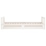 Estructura cama niños con cajones madera pino blanco 80x200 cm