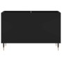 Mueble para discos madera contrachapada negro 74,5x38x48 cm