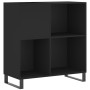 Mueble para discos madera contrachapada negro 84,5x38x89 cm