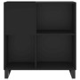 Mueble para discos madera contrachapada negro 84,5x38x89 cm