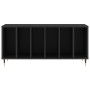 Mueble para discos madera contrachapada negro 100x38x48 cm
