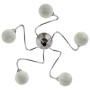 Lámpara de techo pantallas cristal redonda 5 bombillas LED G9