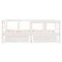 Estructura cama niños con cajones madera pino blanco 70x140 cm