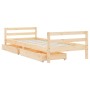 Estructura de cama para niños con cajones madera pino 90x200 cm