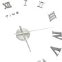 Reloj 3D de pared con diseño moderno plateado 100 cm XXL