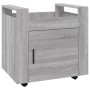 Carrito de escritorio contrachapada gris Sonoma 60x45x60 cm