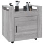 Carrito de escritorio contrachapada gris Sonoma 60x45x60 cm