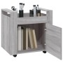 Carrito de escritorio contrachapada gris Sonoma 60x45x60 cm