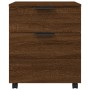 Archivador ruedas madera contrachapada roble Sonoma 45x38x54 cm