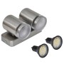 Aplique de pared cónico, LED e inoxidable