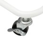 Carrito de cocina 3 niveles acero blanco 43x34x79 cm
