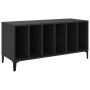 Mueble para discos madera contrachapada negro 100x38x48 cm