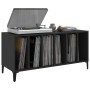 Mueble para discos madera contrachapada negro 100x38x48 cm