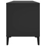 Mueble para discos madera contrachapada negro 100x38x48 cm