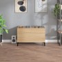 Mueble discos madera contrachapada roble Sonoma 74,5x38x48 cm