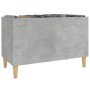 Mueble discos madera contrachapada gris hormigón 74,5x38x48 cm