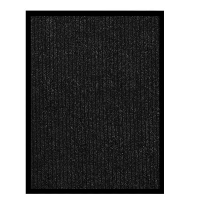 Felpudo de rayas gris antracita 60x80 cm